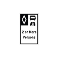 a high occupancy vehicle lane sign