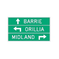 an information or direction sign