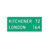 an information or direction sign