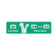 an information or direction sign