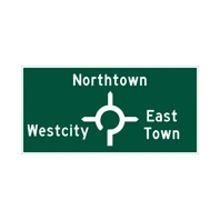 an information or direction sign